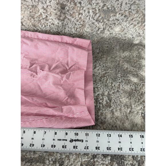 Ralph Lauren Active Plus Size 16W Striped Flat Front Shorts Pink Snap Button Zip - Picture 5 of 10